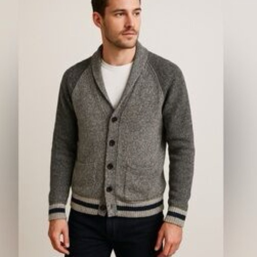 American Eagle varsity shawl collar cardigan sweater Sz medium
